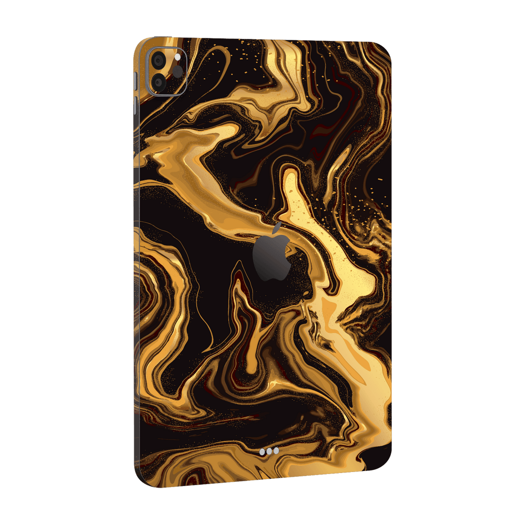 iPad PRO 12.9" (2020) Print Printed Custom SIGNATURE AGATE GEODE Melted Gold Skin Wrap Sticker Decal Cover Protector by EasySkinz | EasySkinz.com