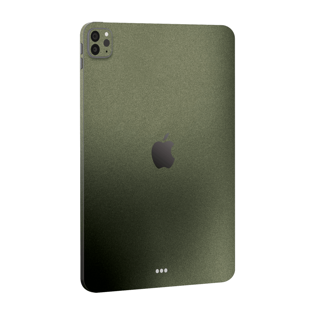 iPad PRO 12.9" (2021) Military Green Metallic Skin Wrap Sticker Decal Cover Protector by EasySkinz | EasySkinz.com