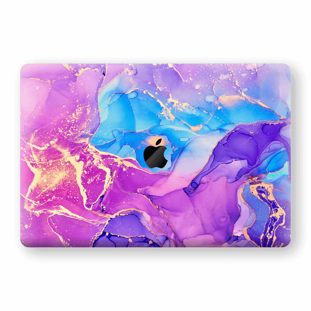 MacBook PRO 16" (2019) Print Printed Custom Signature AGATE GEODE Blue Violet Skin Wrap Cover Decal Protector by EasySkinz
