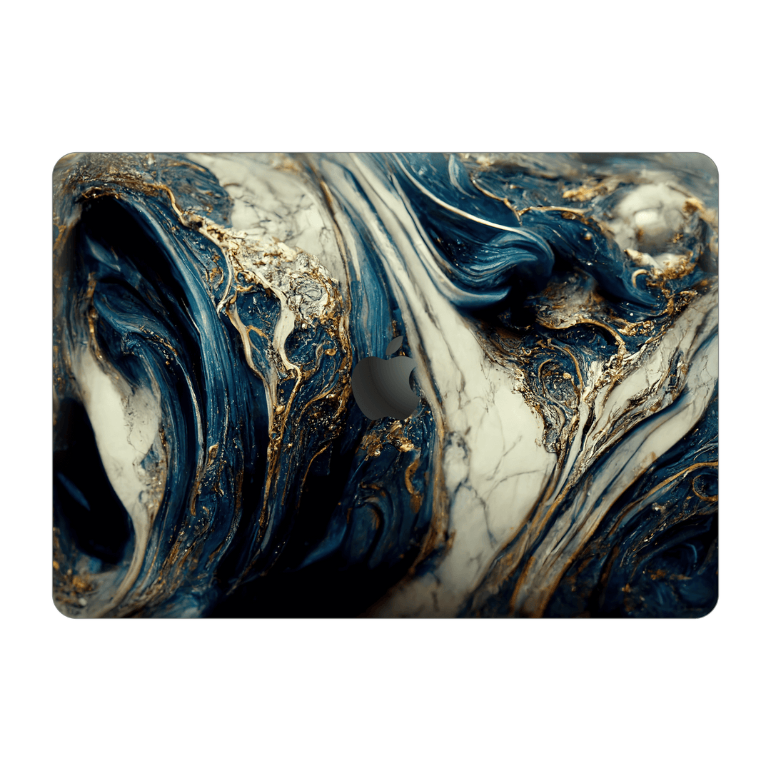 MacBook Air 13" (2020, M1) Printed Custom SIGNATURE Agate Geode Naia Ocean Blue Stone Skin Wrap Sticker Decal Cover Protector by EasySkinz | EasySkinz.com