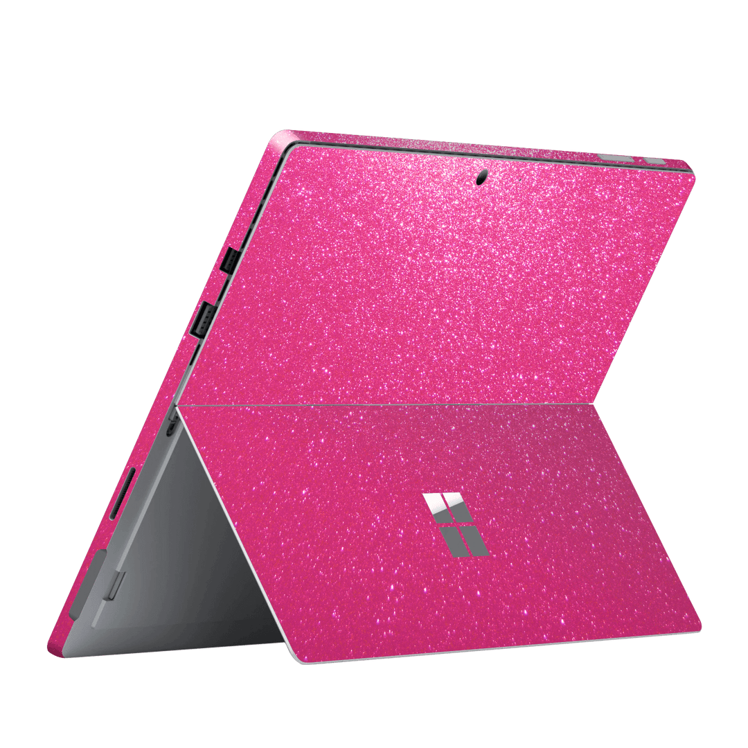 Microsoft Surface Pro (2017) Diamond Candy Magenta Shimmering Sparkling Glitter Skin Wrap Sticker Decal Cover Protector by EasySkinz