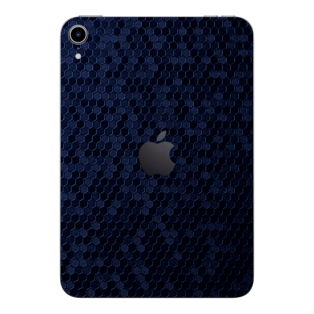 iPad MINI 6 2021 Luxuria Navy Blue Honeycomb 3D Textured Skin Wrap Sticker Decal Cover Protector by EasySkinz | EasySkinz.com