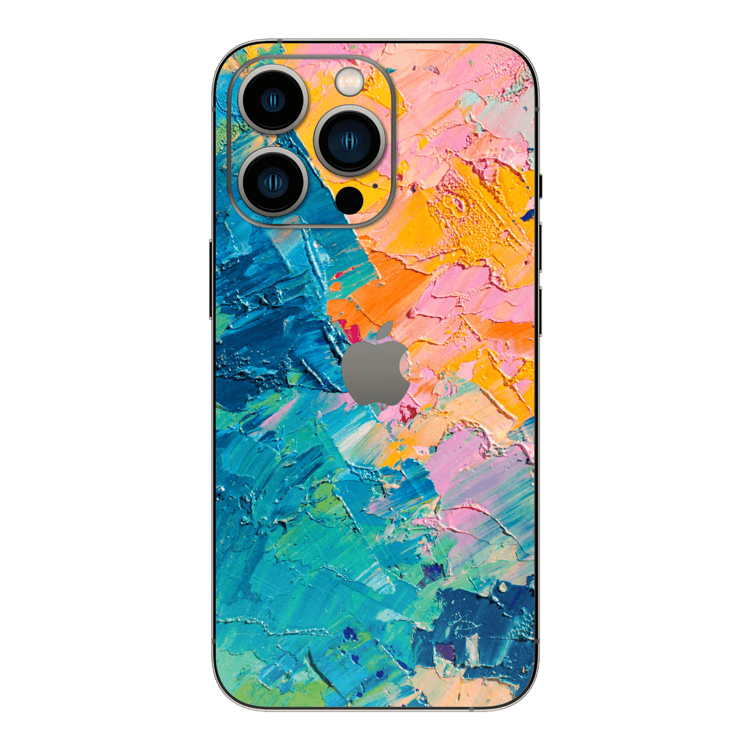 iPhone 13 Pro MAX Print Printed Custom Signature Abstract Painting of Sea and Sands Skin Wrap Sticker Decal Cover Protector by EasySkinz