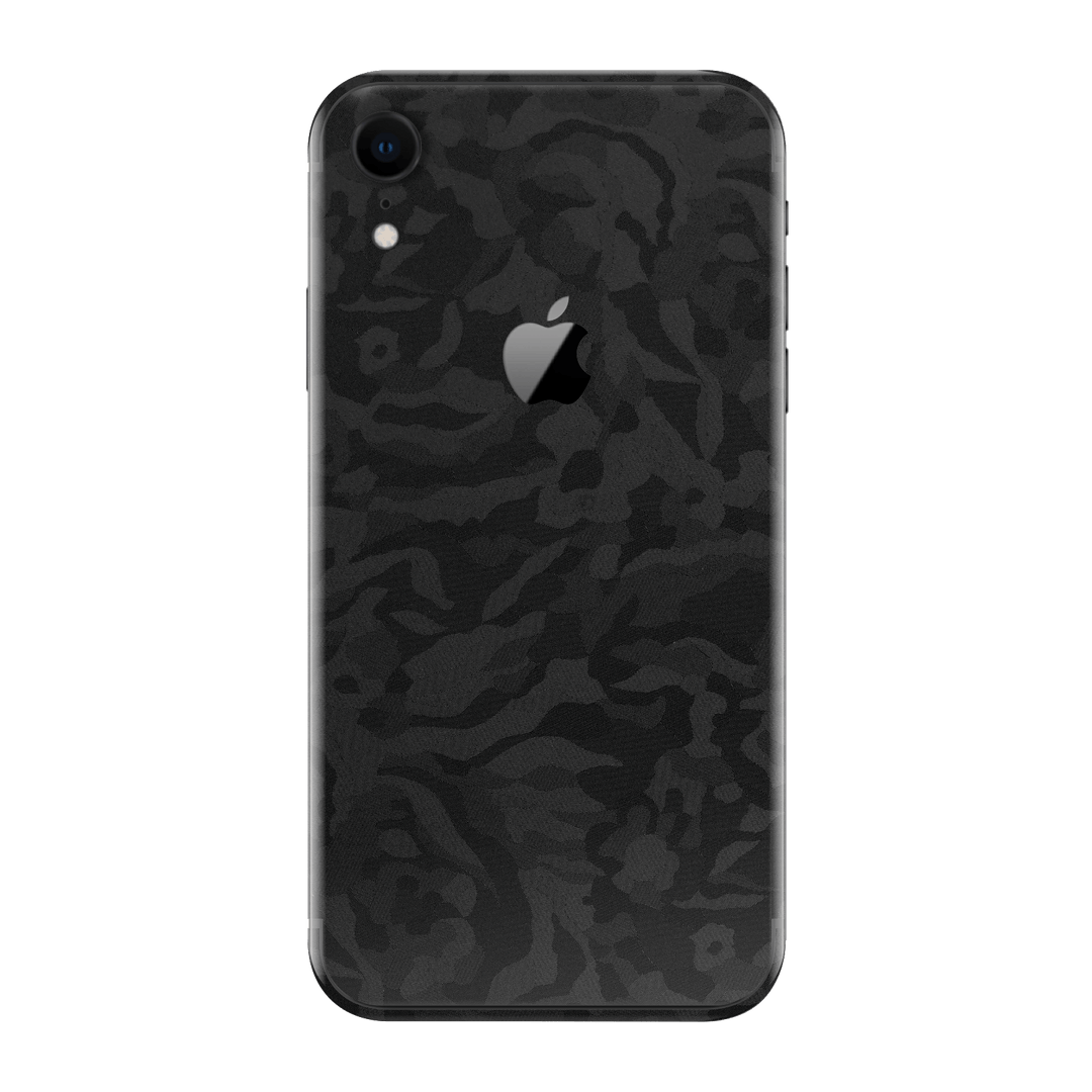 iPhone XR Luxuria Black 3D Textured Camo Camouflage Skin Wrap Decal Protector | EasySkinz