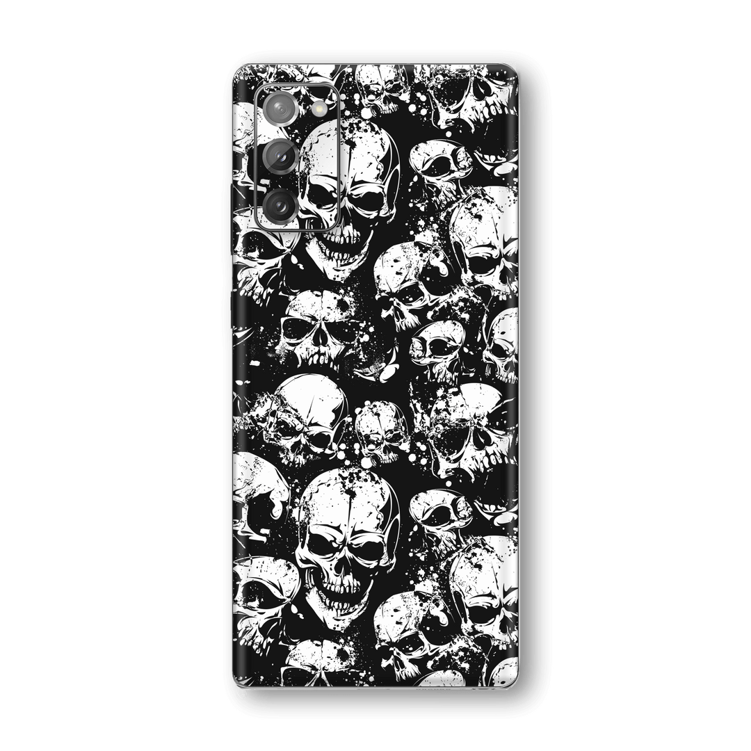 Samsung Galaxy NOTE 20 Print Printed Custom SIGNATURE Black and White Horror Skull Skulls Skin, Wrap, Decal, Protector, Cover by EasySkinz | EasySkinz.com