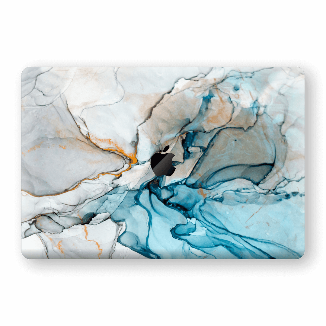 MacBook Pro 15" Touch Bar Print Custom Signature Marble TURQUOISE Skin Wrap Decal by EasySkinz - Design 2