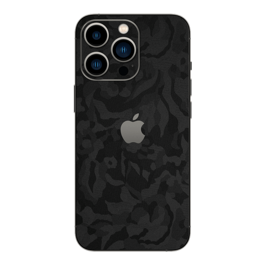 iPhone 13 PRO Luxuria Black 3D Textured Camo Camouflage Skin Wrap Sticker Decal Cover Protector by EasySkinz | EasySkinz.com