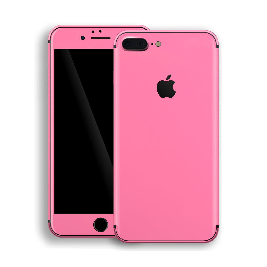 iPhone 8 Plus Hot Pink Glossy Gloss Finish Skin, Decal, Wrap, Protector, Cover by EasySkinz | EasySkinz.com